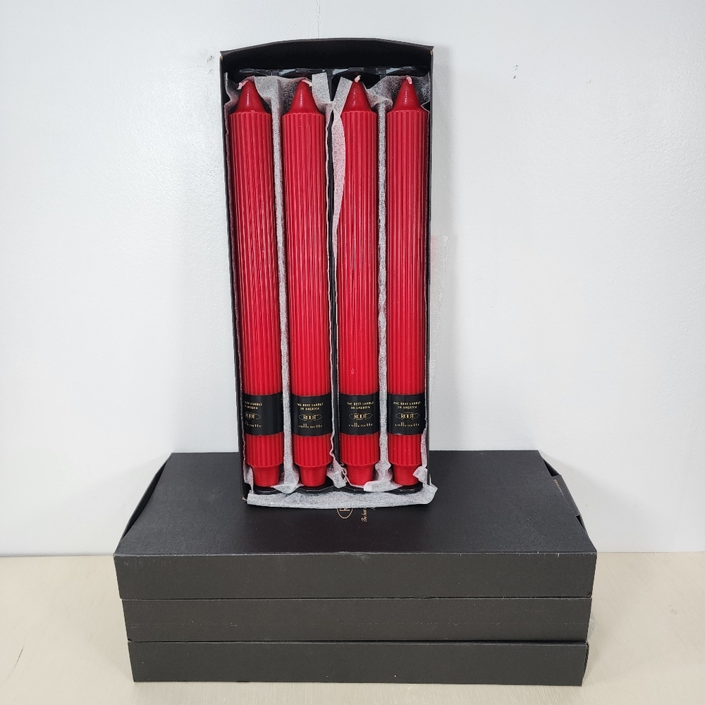 Red Grecian Collenette Candles